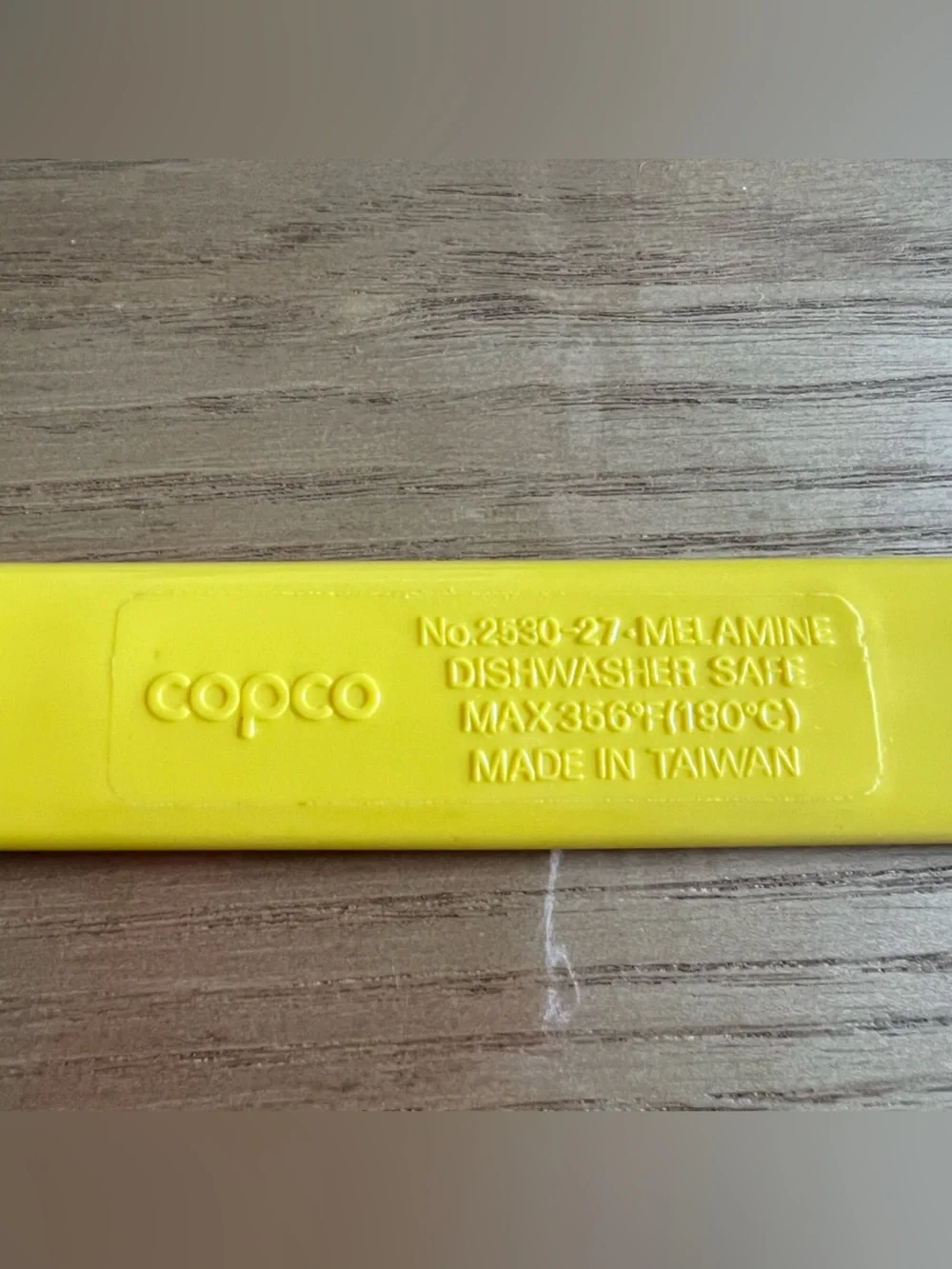 Vintage Copco Melamine Slotted Spoon Strainer Ladle YELLOW Butter Mom